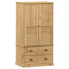vidaXL Garderobna omara VIGO 90x55x170 cm trdna borovina