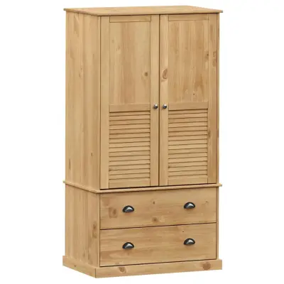 vidaXL Garderobna omara VIGO 90x55x170 cm trdna borovina