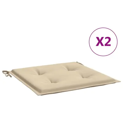 vidaXL Blazine za vrtne stole 2 kosa bež 40x40x4 cm oxford tkanina