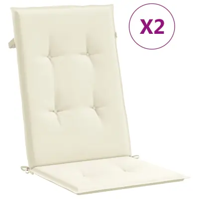 vidaXL Blazine za vrtne stole 2 kosa krem 120x50x3 cm blago