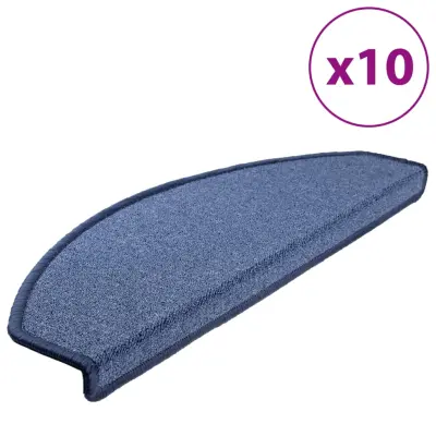 vidaXL Preproge za stopnice 10 kosov 65x24x4 cm modre