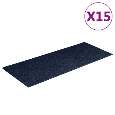 vidaXL Samolepilne preproge za stopnice 15 kosov 60x25 cm modre