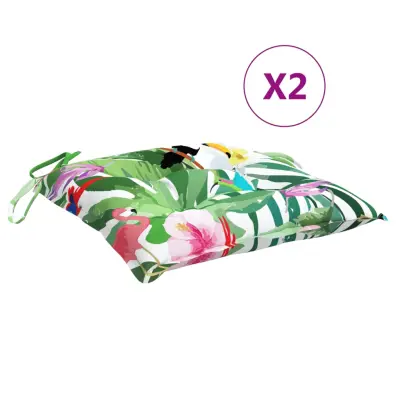 vidaXL Blazine za stole 2 kosa večbarvne 40x40x7 cm blago