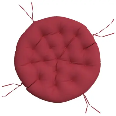 vidaXL Okrogla blazina vinsko rdeča Ø 100 x 11 cm oxford tkanina