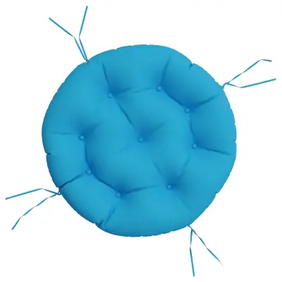 vidaXL Okrogla blazina svetlo modra Ø 60 x 11 cm oxford tkanina
