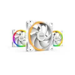 BE QUIET! LIGHT WINGS White (BL100) triple pack RGB 120mm 4-pin PWM beli ventilator