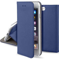 MOOZY temno modra pametna magnetna preklopna torbica za telefon iPhone SE 2020/iPhone 7/iPhone 8