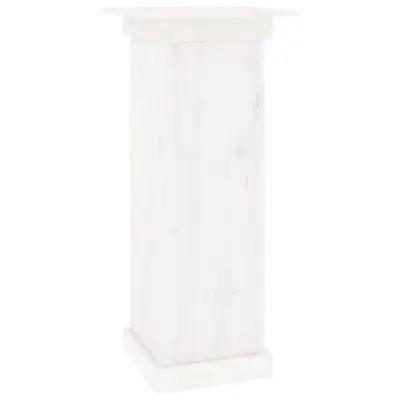 vidaXL Stojalo za rože belo 40x40x90 cm trdna borovina