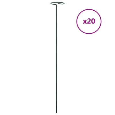 vidaXL Oporni stebri za vrtne rastline 20 kosov zeleni 61 cm jeklo