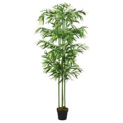 vidaXL Umetno bambusovo drevo 240 listov 80 cm zeleno