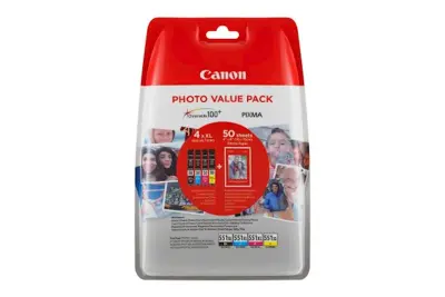 CANON CLI-551 Cyan XL, Magenta XL, Rumena XL, Črna XL in foto papir PP-201