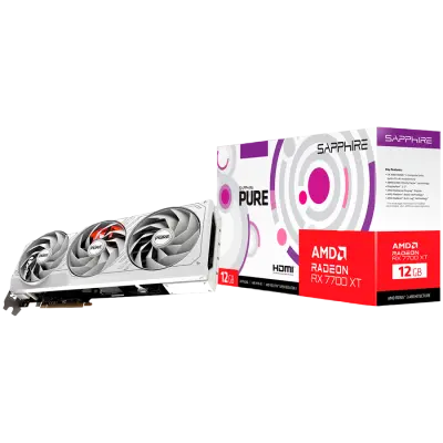SAPPHIRE PURE AMD Radeon RX 7700 XT GAMING OC | 12GB | GDDR6 | 2xHDMI 2xDisplayport | PCI-e 4.0 | Gaming Grafična Kartica