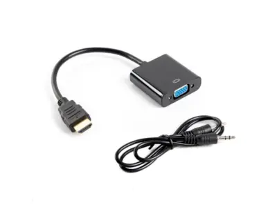 Lanberg HDMI Adapter Moški/VGA ženska+Minijack 3,5 mm ženska 20 cm