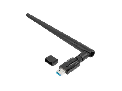 Lanberg USB wifi 1200 MB/s dvojni pas rdečega adapterja z anteno