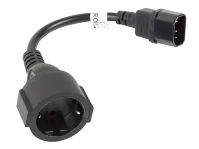 Lanberg Cable IEC adapter 320 C14/Schuko CEE7 ženska 20 cm
