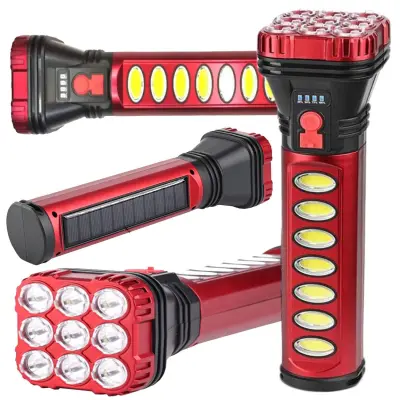 Aku. LED +COB solarna ročna svetilka 1200mAh USB