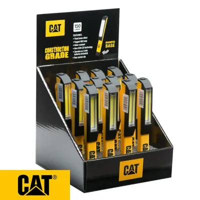 CAT Svetilka COB LED, delovna, žepna, razstavno stojalo 12 kos, CT100012