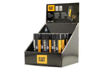 CAT Svetilka z dvojnim žarkom, LED taktična, delovna, razstavno stojalo 9 kos, CT34109
