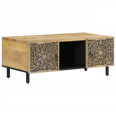 vidaXL Klubska mizica 100x54x40 cm trden mangov les