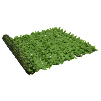 vidaXL Balkonsko platno z zelenim listjem 200x150 cm