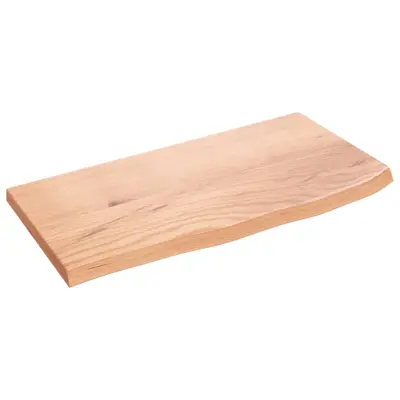 vidaXL Kopalniški pult svetlo rjav 60x30x2 cm obdelan trden les