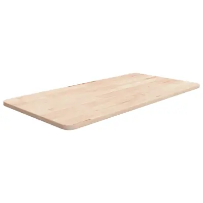 vidaXL Kopalniški pult 80x40x1,5 cm neobdelana trdna hrastovina