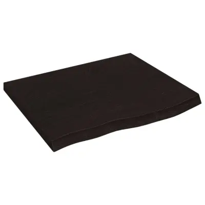 vidaXL Kopalniški pult temno rjav 60x60x(2-4) cm obdelan trden les