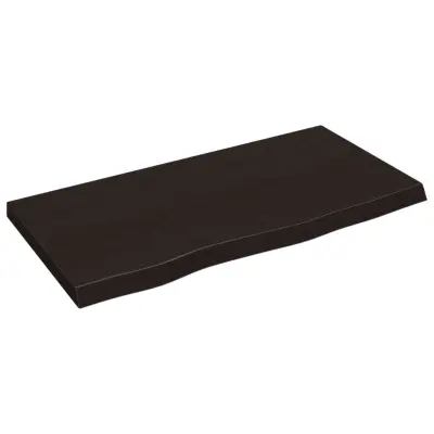 vidaXL Kopalniški pult temno rjav 80x40x(2-4) cm obdelan trden les