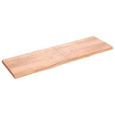 vidaXL Kopalniški pult svetlo rjav 200x60x(2-6) cm obdelan trden les