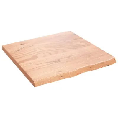 vidaXL Kopalniški pult svetlo rjav 60x60x(2-4) cm obdelan trden les
