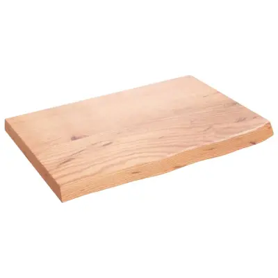 vidaXL Kopalniški pult svetlo rjav 60x40x(2-4) cm obdelan trden les