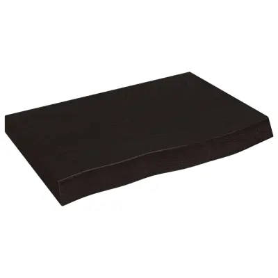 vidaXL Kopalniški pult temno rjav 60x50x(2-4) cm obdelan trden les