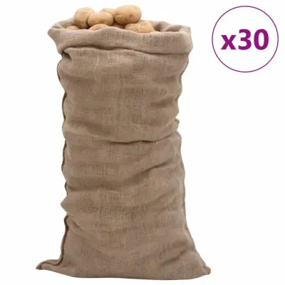 vidaXL Vreče iz jute 30 kosov 65x135 cm 100 % juta 220 gsm