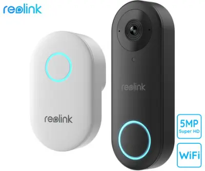 Reolink Doorbell WiFi pametni video zvonec, 2K+, WiFi, nočno snemanje, zaznavanje gibanja, aplikacija, dvosmerna komunikacija, vodoodpornost