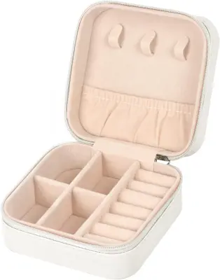 Potovalna škatla za nakit Majhna škatla za nakit Škatla za shranjevanje nakita Prenosna mini potovalna škatla za nakit iz PU usnja za dekleta, ženske