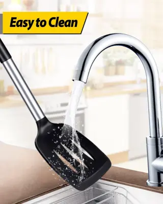 Silikonske posode za kuhanje, lopatica za ribe, lopatica za omleto, lopatica za gospodinjstvo, lopatica proti prijemanju, lopatica za kuhinjsko posodo