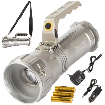 Iskalna aku. LED alu. ročna svetilka CREE LED XM-L T6 ZOOM