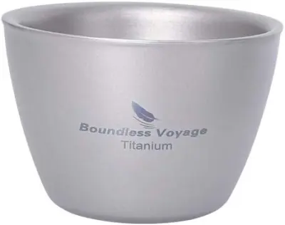 Dvoslojna čajna skodelica iz čistega titana Kung Fu čajni set, toplotna izolacija proti oparinam, ultralahka prenosna mini skodelica