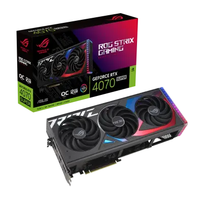 ASUS ROG GeForce RTX 4070 SUPER STRIX OC, 12GB GDDR6X, PCI-E 4.0 grafična kartica