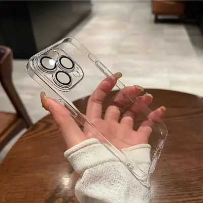 Suitable for Apple 15 mobile phone case, space case, transparent silicone anti-fall soft case