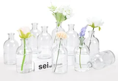 Flower vases, clear flower vases, glass vases, decorative bottle vases, home decor centerpieces, wedding reception, desk decoration