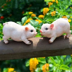 Pig ornaments home decoration resin small animal simulation cute pig sculpture