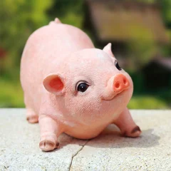 Pig ornaments home decoration resin small animal simulation cute pig sculpture