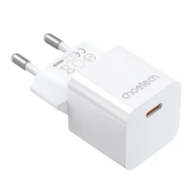 Choetech PD5010, PD20W omrežni polnilnik (bela)