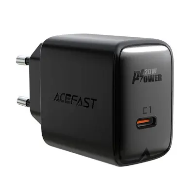 Acefast A1 PD20W omrežni polnilnik, 1x USB-C (črn)