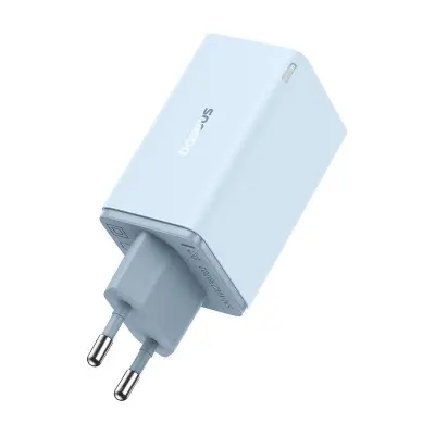 Baseus GaN6 Pro omrežni polnilnik, 2xUSB-C + 2xUSB, 65W (modri)