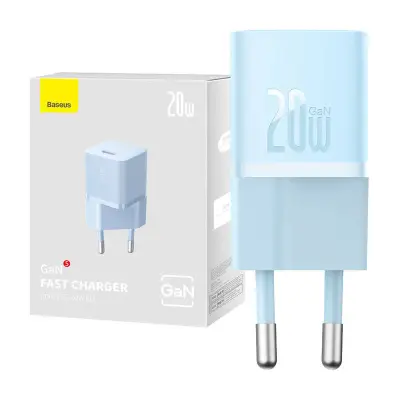 Baseus GaN5 20W mini omrežni polnilec (modri)
