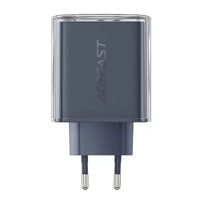 Acefast A45 omrežni polnilec, 2x USB-C, 1xUSB-A, 65W PD (siv)