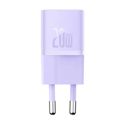 Baseus GaN5 20W mini omrežni polnilec (vijolične barve)