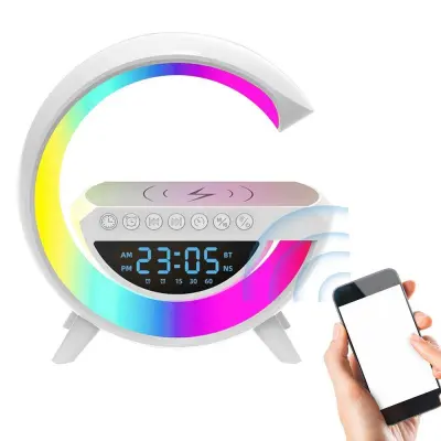 3v1 LED RGB bluetooth zvočnik budilka in polnilec